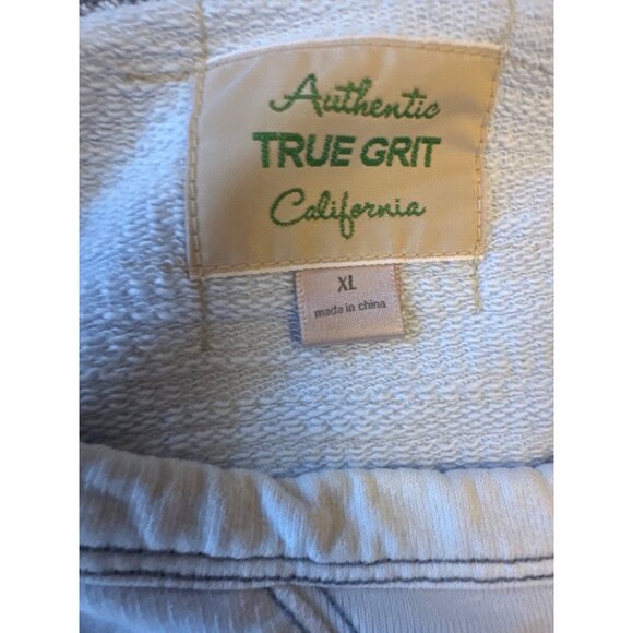 Authentic True Grit California XL Light Blue Long Sleeve Sweatshirt Casual - Picture 2 of 6